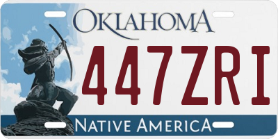 OK license plate 447ZRI
