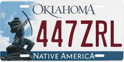 OK license plate 447ZRL