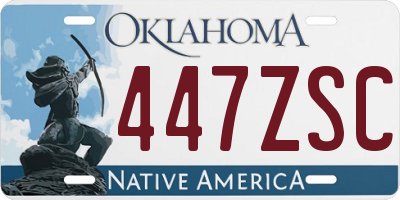 OK license plate 447ZSC
