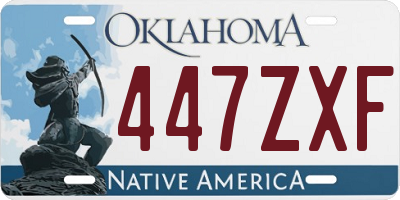 OK license plate 447ZXF