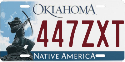 OK license plate 447ZXT