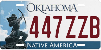 OK license plate 447ZZB