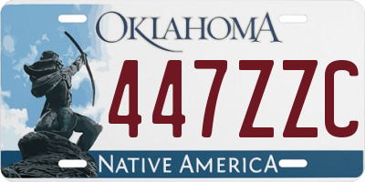 OK license plate 447ZZC