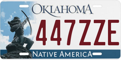 OK license plate 447ZZE