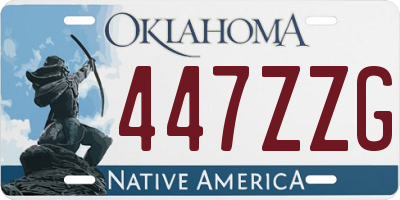 OK license plate 447ZZG