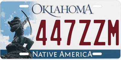 OK license plate 447ZZM
