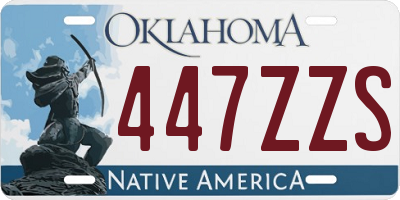 OK license plate 447ZZS