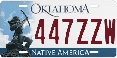 OK license plate 447ZZW