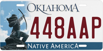 OK license plate 448AAP