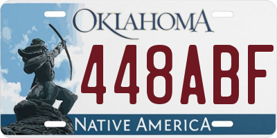 OK license plate 448ABF
