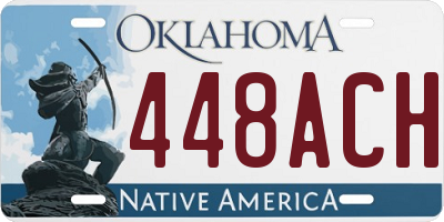 OK license plate 448ACH
