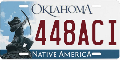 OK license plate 448ACI