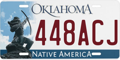 OK license plate 448ACJ