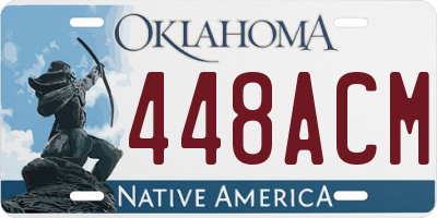 OK license plate 448ACM
