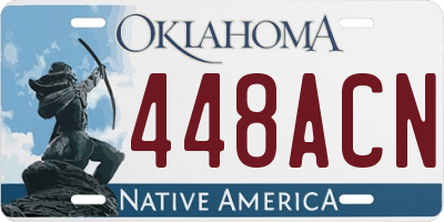 OK license plate 448ACN