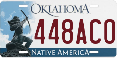 OK license plate 448ACO