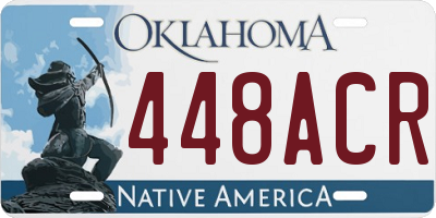 OK license plate 448ACR