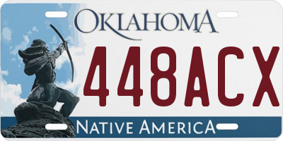 OK license plate 448ACX