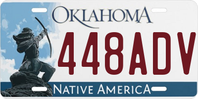 OK license plate 448ADV