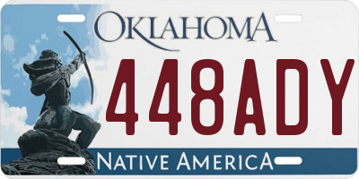 OK license plate 448ADY