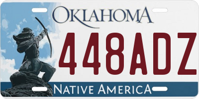 OK license plate 448ADZ