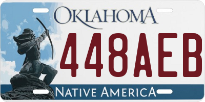 OK license plate 448AEB
