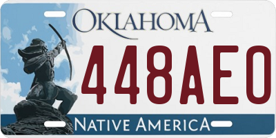 OK license plate 448AEO