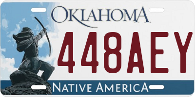 OK license plate 448AEY