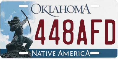 OK license plate 448AFD