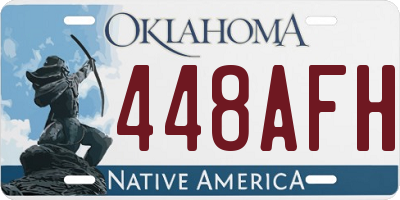 OK license plate 448AFH