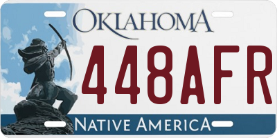 OK license plate 448AFR