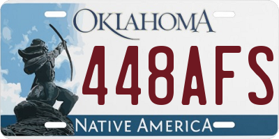 OK license plate 448AFS