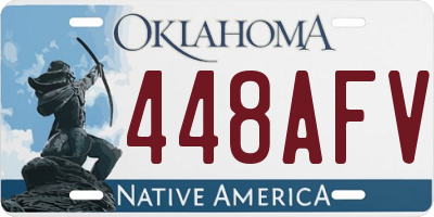 OK license plate 448AFV