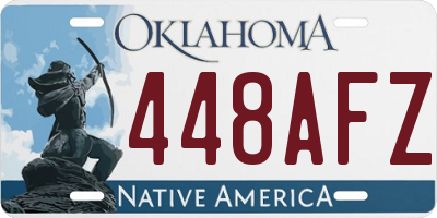 OK license plate 448AFZ