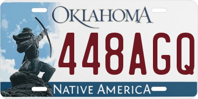 OK license plate 448AGQ