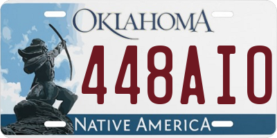 OK license plate 448AIO