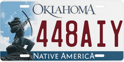 OK license plate 448AIY