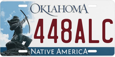 OK license plate 448ALC