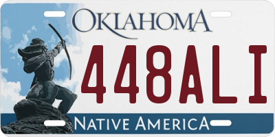 OK license plate 448ALI