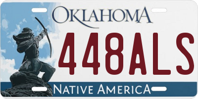 OK license plate 448ALS