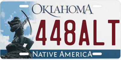 OK license plate 448ALT
