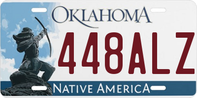 OK license plate 448ALZ