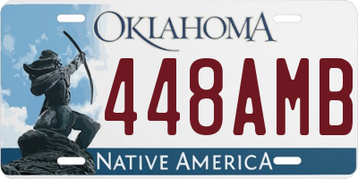 OK license plate 448AMB