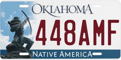 OK license plate 448AMF