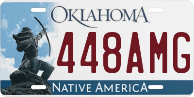 OK license plate 448AMG