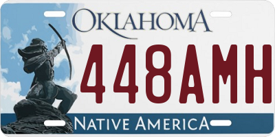 OK license plate 448AMH