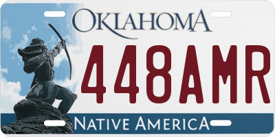 OK license plate 448AMR
