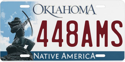 OK license plate 448AMS
