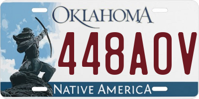 OK license plate 448AOV