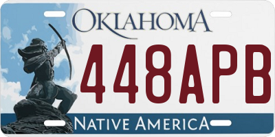 OK license plate 448APB